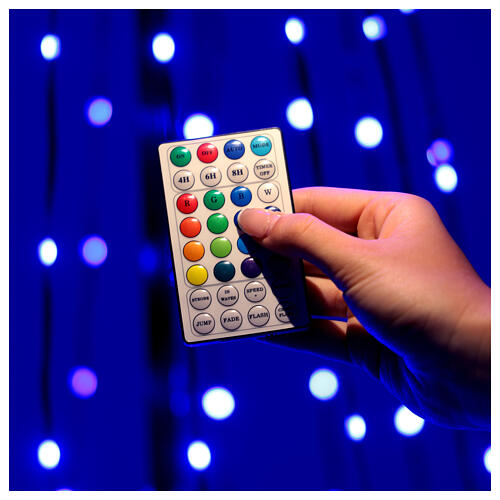 Alberello luminoso Dancing Lights 205 LED multicolore 150 cm con telecomando 7