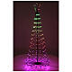 Alberello luminoso Dancing Lights 205 LED multicolore 150 cm con telecomando s1