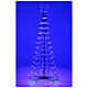 Alberello luminoso Dancing Lights 205 LED multicolore 150 cm con telecomando s4