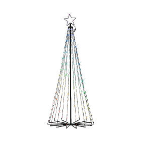 Albero luminoso Dancing Lights 255 LED telecomando effetti luce 180 cm
