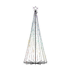Arbre lumineux 355 LEDs Dancing Lights multicolore télécommande 240 cm