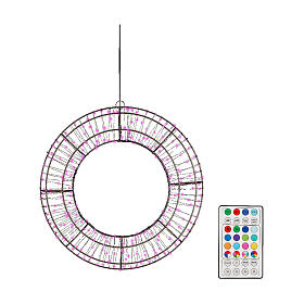 Maxi wreath with 250 micro LEDs, Dancing Lights, outdoor, 22 in