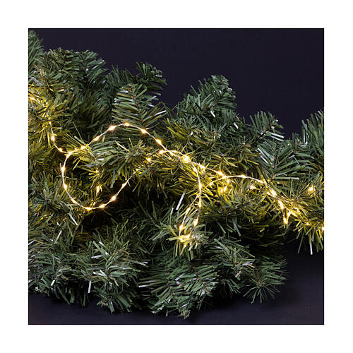 Stringa luminosa extra dense twinkle filo 378 LED bianco caldo 6 m 2