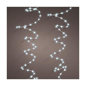 Cadena de luces de alambre 378 LED extra densos twinkle plateado 6 m