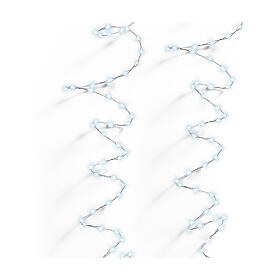 Cadena de luces de alambre 378 LED extra densos twinkle plateado 6 m