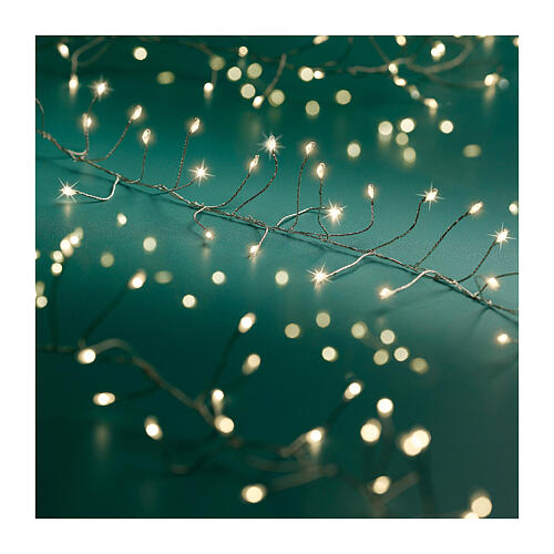 Catena luminosa Sparkle Compact bianco caldo 480 micro LED effetto scintilla int est 5