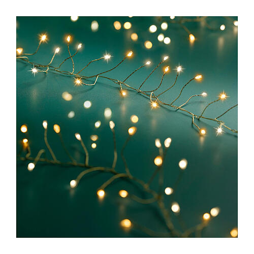 Gold and Warm White Christmas String Lights Sparkling Effect 960 Micro LEDs Indoor Outdoor 6
