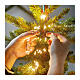 Cascata luminosa 408 microled filo verde albero Natale 180 cm bianco caldo int est s2