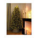 Cascata luminosa 408 microled filo verde albero Natale 180 cm bianco caldo int est s6