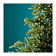 Cascata luminosa 650 microled filo verde albero Natale 200 cm bianco caldo int est s4