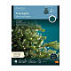 Cascata luminosa 672 micro LEDs fio verde para árvore de Natal 210 cm branco quente int/ext s8