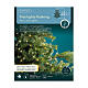Flashing golden wire light waterfall for 71 in trees, 408 warm white and gold microLEDs s7