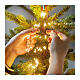 Cascata luminosa 408 microled filo oro flashing per alberi 180 cm dorato e bianco caldo s2