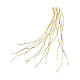 Cascata luminosa 408 microled filo oro flashing per alberi 180 cm dorato e bianco caldo s4