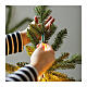 Cascata luminosa 408 microled filo oro flashing per alberi 180 cm dorato e bianco caldo s6