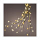 Cascata luminosa 672 microled filo oro flashing dorato e bianco caldo int est s1