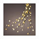 Flashing light cascade of 192 warm white micrLEDs on golden wire for 95 in indoor/outdoor Christmas tree s1