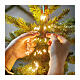 Flashing light cascade of 192 warm white micrLEDs on golden wire for 95 in indoor/outdoor Christmas tree s2