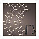 Catena luminosa bianco caldo 160 LED Duracharge filo bianco USB 4 m int est s1