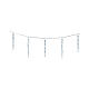 Icicle Lights Uso Interior Exterior 60 LED Blanco Frío Intermitente 3,6 m s3