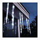 Pingentes de gelo luminosos para interior/exterior 60 LEDs intermitentes branco frio 3,6 m s2