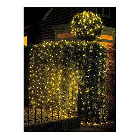 Cluster twinkle net of 200 warm white LED lights, 8.5x3.2 ft, indoor/outdoor