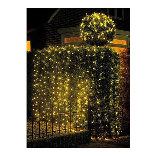 Rete luminosa 200 LED bianco caldo 2,6x1 m int est 2
