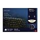 Rete luminosa 200 LED bianco caldo 2,6x1 m int est s5