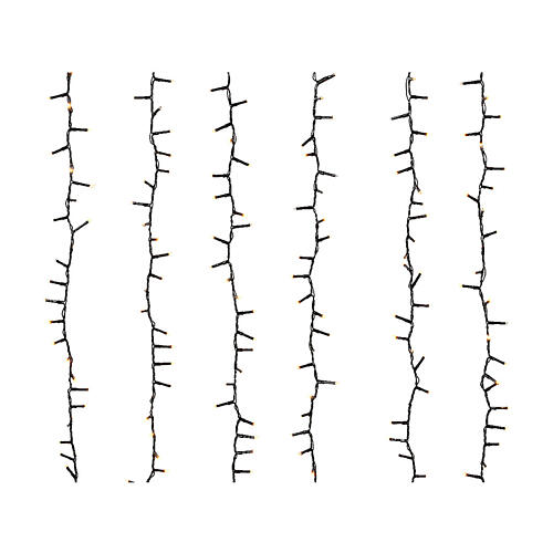 Lichterkette, Cluster Sparkle, 1080 LEDs, goldfarbenes Licht, 240 x 240 cm – für Innen- und Außenbereich 2