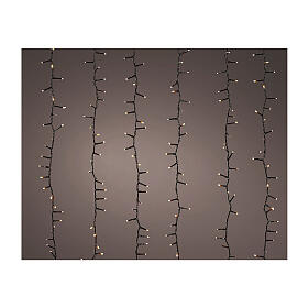 Golden light chain with 1080 cluster sparkle LEDs, 7.9x7.9 ft, indoor/outdoor