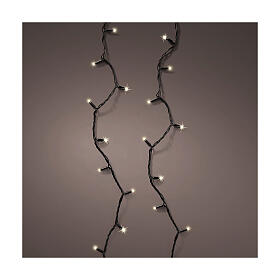 Catena luminosa professionale luce bianca calda 96 LED flashing 950 cm int est