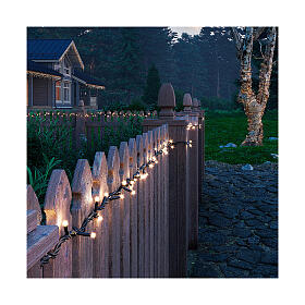 Catena luminosa professionale luce bianca calda 96 LED flashing 950 cm int est