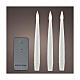 Set 10 luci a candela a LED bianco caldo fisse int est 15 cm s2