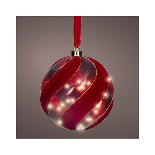Christmas ball with fixed micro LED lights for indoor use, 8 in 1