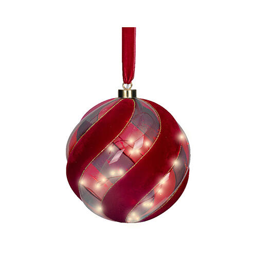 Christmas ball with fixed micro LED lights for indoor use, 8 in 2