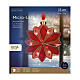 Fiore rosso 15 micro LED fissi uso interno 19 cm s3