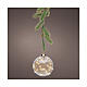Sphère avec branche d'arbre 30 micro LEDs dorés fixes usage intérieur 15 cm s2