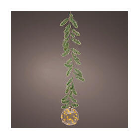 Sfera con ramo d'albero 30 micro LED dorati fissi uso interno 15 cm
