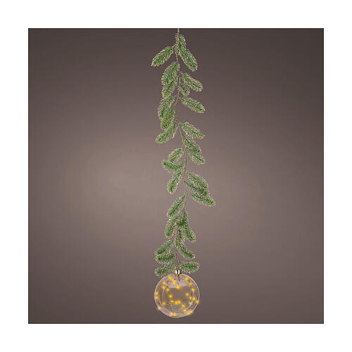 Sfera con ramo d'albero 30 micro LED dorati fissi uso interno 15 cm 1