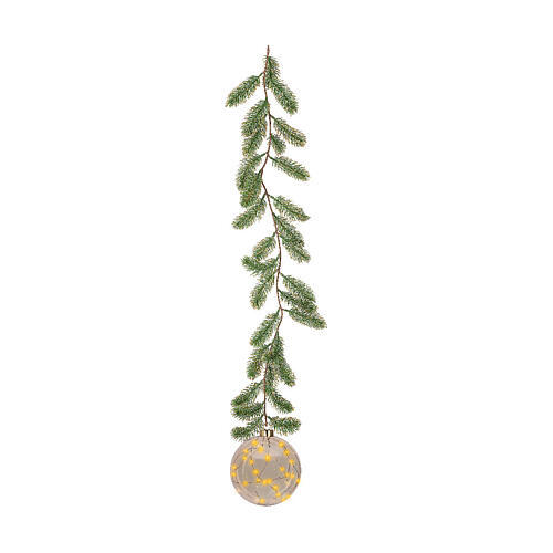 Sfera con ramo d'albero 30 micro LED dorati fissi uso interno 15 cm 3