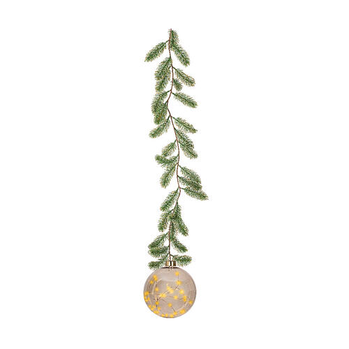 Esfera con rama de árbol 40 micro LED dorados fijos uso interior 20 cm 3