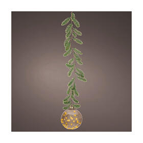 Sphère avec branche d'arbre 40 micro LEDs dorés fixes usage intérieur 20 cm