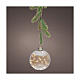 Sfera con ramo d'albero 40 micro LED dorati fissi uso interno 20 cm s2