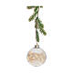 Sfera con ramo d'albero 40 micro LED dorati fissi uso interno 20 cm s4