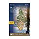Pigna con ramo d'albero 15 micro LED dorati fissi uso interno 15 cm s6