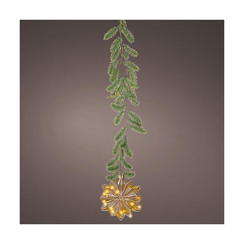 Fiore trasparente 15 micro LED fissi uso interno 19 cm 1