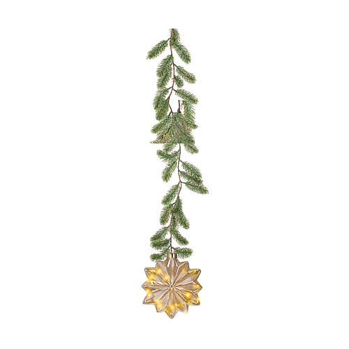 Fiore trasparente 15 micro LED fissi uso interno 19 cm 3