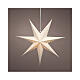 Decoración en forma de estrella de papel perforado LED blanco cálido s1