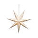 Decoración en forma de estrella de papel perforado LED blanco cálido s2