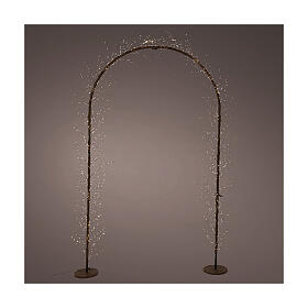 Arco luminoso micro LED fisso bianco caldo da esterno 230x120 cm